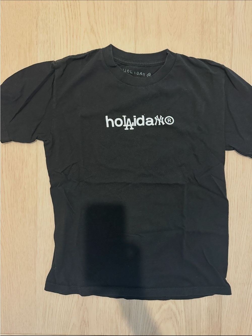 Black Graphic Short Sleeve Tee - LA and NY